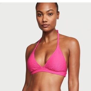 NWT Victoria’s Secret Swim Pink Mix and Match Halter Push Up Top- Medium
